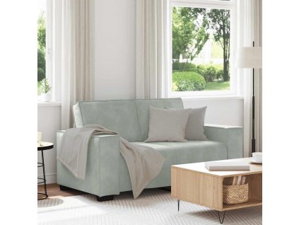 vidaXL 2místná pohovka světle šedá 160x78x84 cm samet