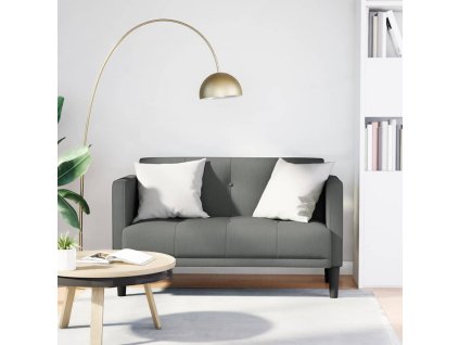 vidaXL Loveseat Sofa tmavě šedá 111 cm textil