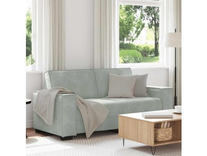 vidaXL 2místná pohovka světle šedá 140 cm samet