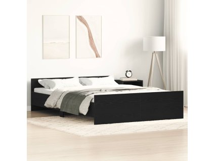 vidaXL Rám postele bez matrace černý dub 120x200 cm kompozitní dřevo