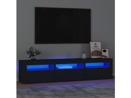 vidaXL TV skříňka s LED osvětlením černá 180x35x40 cm