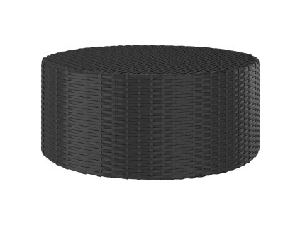 vidaXL Čajový stolek černý 68 x 68 x 30 cm polyratan