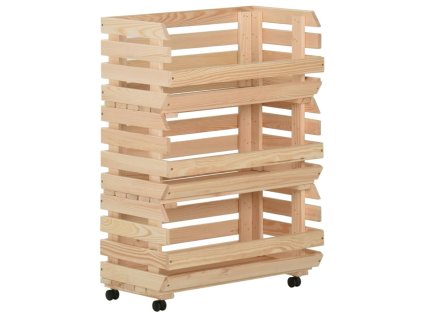 vidaXL Vozík na zeleninu 57 x 30 x 80 cm masivní borové dřevo
