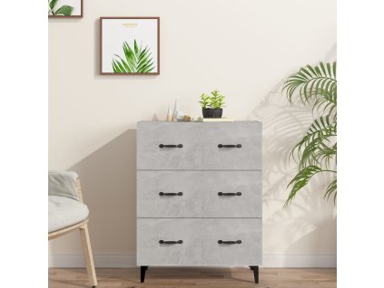 vidaXL Příborník betonově šedý 69,5 x 34 x 90 cm kompozitní dřevo