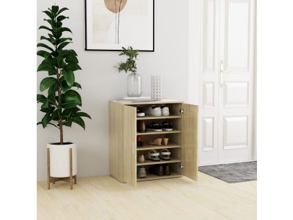 vidaXL Botník dub sonoma 60 x 35 x 70 cm kompozitní dřevo