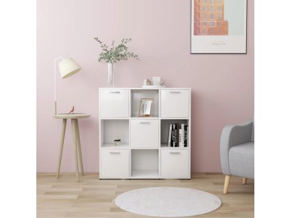 vidaXL Knihovna bílá 90 x 30 x 90 cm kompozitní dřevo