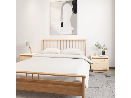 vidaXL Noční stolky 2 ks 35 x 34 x 32 cm masivní borové dřevo