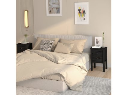 vidaXL Noční stolky 2 ks Černá 40 x 35 x 61,5 cm masivní borové dřevo