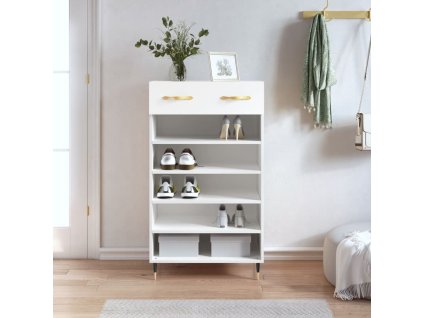 vidaXL Botník bílý 60 x 35 x 105 cm kompozitní dřevo