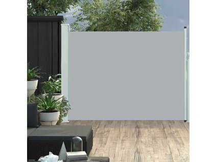 vidaXL Zatahovací boční markýza/zástěna na terasu 140 x 500 cm šedá