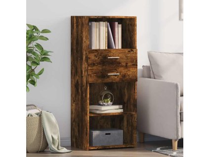 vidaXL Skříň highboard kouřový dub 50 x 42,5 x 124 cm kompozitní dřevo
