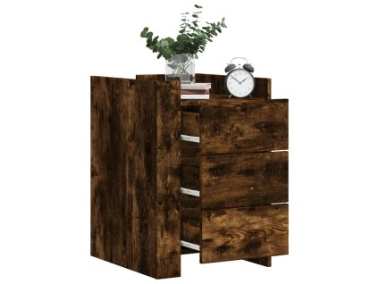 vidaXL Noční stolek kouřový dub 45 x 50 x 65 cm kompozitní dřevo