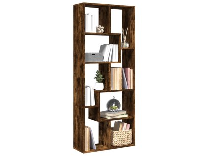 vidaXL Knihovna/dělící stěna kouřový dub 67x25x161,5 cm kompozit