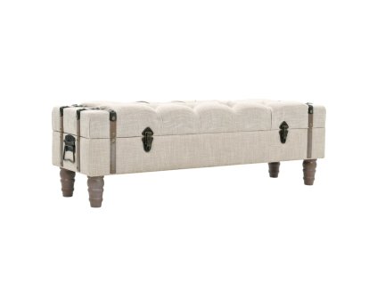 vidaXL Úložná lavice masivní dřevo a ocel 111 x 34 x 37 cm