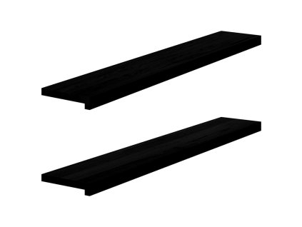 vidaXL Okenní parapety 2ks tmavě hnědé 120x20x2cm masivní dub