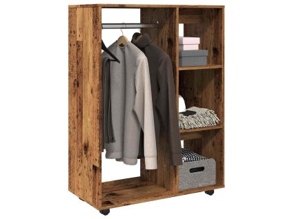 vidaXL Šatní skříň old wood 80 x 40 x 110 cm kompozitní dřevo