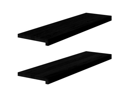 vidaXL Okenní parapety 2ks tmavě hnědé 90x25x2 cm masivní dub