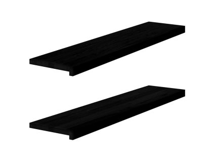 vidaXL Okenní parapety 2ks tmavě hnědé 110x25x2 cm masivní dub