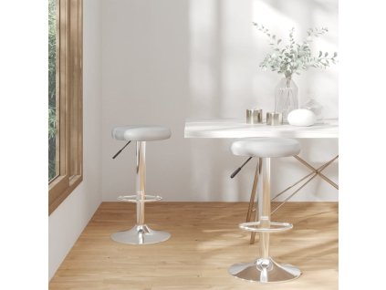 vidaXL Barové stoličky 2 ks šedé umělá kůže