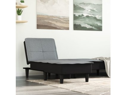 vidaXL Lenoška světle šedá textil