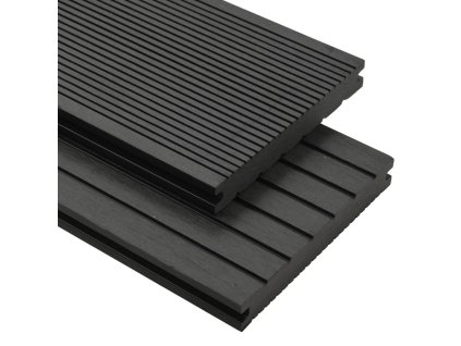 vidaXL WPC plná terasová prkna a příslušenství 10 m² 2,2 m černá