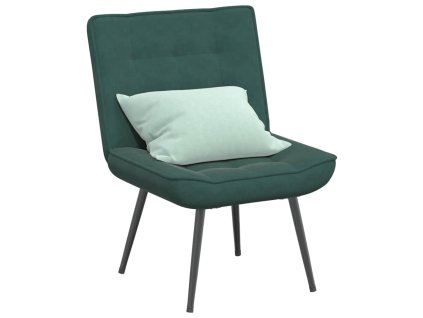 vidaXL Relaxační křeslo tmavě zelené 64x74x84 cm samet