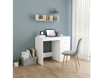 vidaXL Psací stůl bílý 100 x 50 x 76 cm kompozitní dřevo