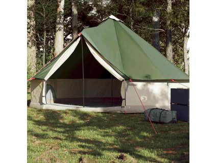 vidaXL Rodinný stan týpí pro 6 osob zelený nepromokavý