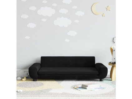 vidaXL Dětská pohovka černá 100 x 54 x 33 cm samet