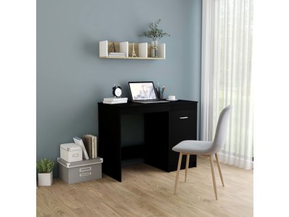 vidaXL Psací stůl černý 100 x 50 x 76 cm kompozitní dřevo