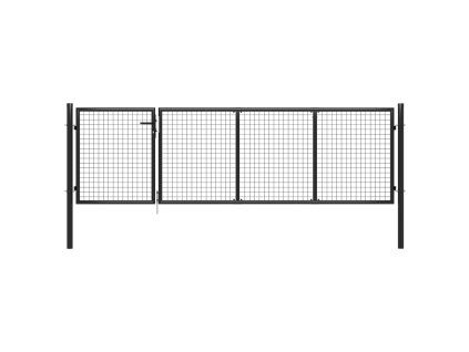 vidaXL Zahradní brána ocel 350 x 100 cm antracitová