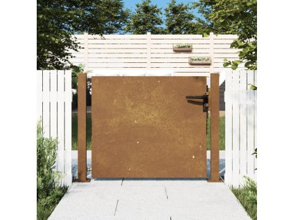 vidaXL Zahradní branka 105 x 105 cm cortenová ocel