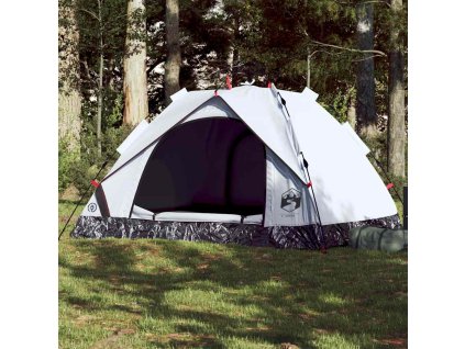 vidaXL Kempingový stan kupole 3 osoby bílý zatemňovací rychloupínací