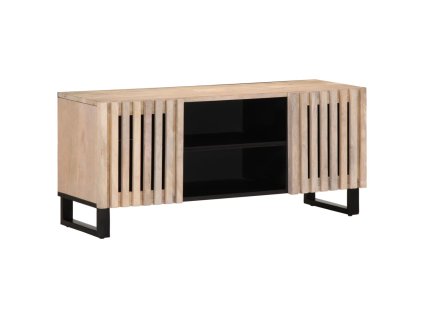 vidaXL TV skříňka bílá 105 x 34 x 46 cm masivní mangovníkové dřevo
