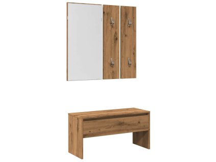 vidaXL Sada nábytku do předsíně dub artisan kompozitní dřevo