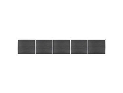 vidaXL Set plotového dílce WPC 872 x 146 cm šedý