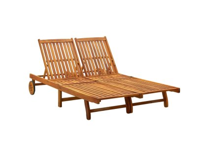 vidaXL 2místné zahradní lehátko masivní akáciové dřevo