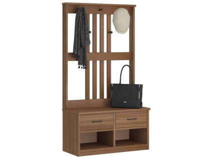 vidaXL Předsíňový strom SANDNES 87x40x159,5cm Borovicový masiv