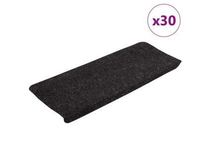 vidaXL Samolepicí rohože na schody 30 ks Antracit 65x24,5x3,5 cm