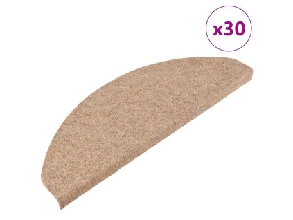 vidaXL Samolepicí podložky na schody 30 ks Béžová 65x22,5x3,5 cm