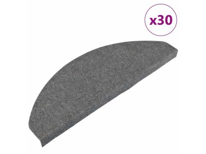 vidaXL Samolepicí podložky na schody 30 ks šedé 65x22,5x3,5 cm