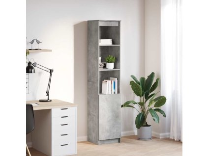 vidaXL Highboard Concrete Grey 37,5x35x180 cm Dřevěná konstrukce
