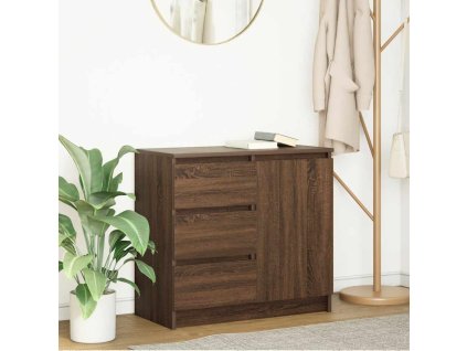 vidaXL Příborník se zásuvkou Hnědý dub 71x35x65 cm kompozitní dřevo