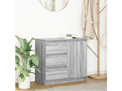 vidaXL Příborník se zásuvkou šedý Sonoma 71x35x65 cm kompozitní dřevo