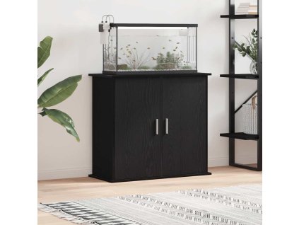 vidaXL Stojan na akvárium Dub černý 81x36x73 cm Dřevěná konstrukce