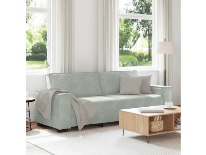 vidaXL 3místná pohovka světle šedá 220x78x84 cm samet