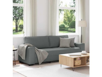 vidaXL Pohovka pro 3 osoby tmavě šedá 220x77x82 cm látka