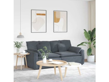 vidaXL Modulární pohovka s polštáři tmavě šedá