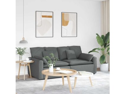 vidaXL Modulární pohovka s polštáři tmavě šedá