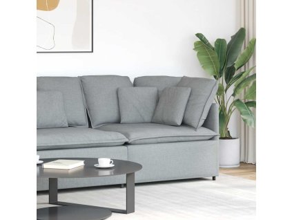 vidaXL Modulární rohová pohovka s polštáři světle šedá 100 cm